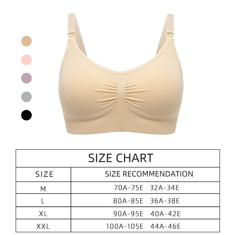 Premium Maternity Plus Size, Breathable Push-Up Nursing Bra