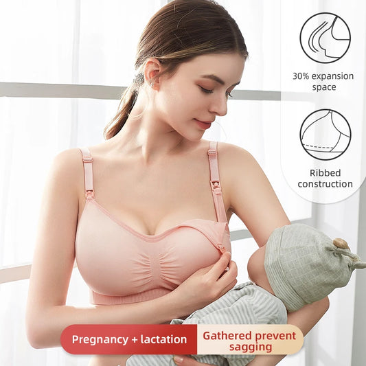 Premium Maternity Plus Size, Breathable Push-Up Nursing Bra