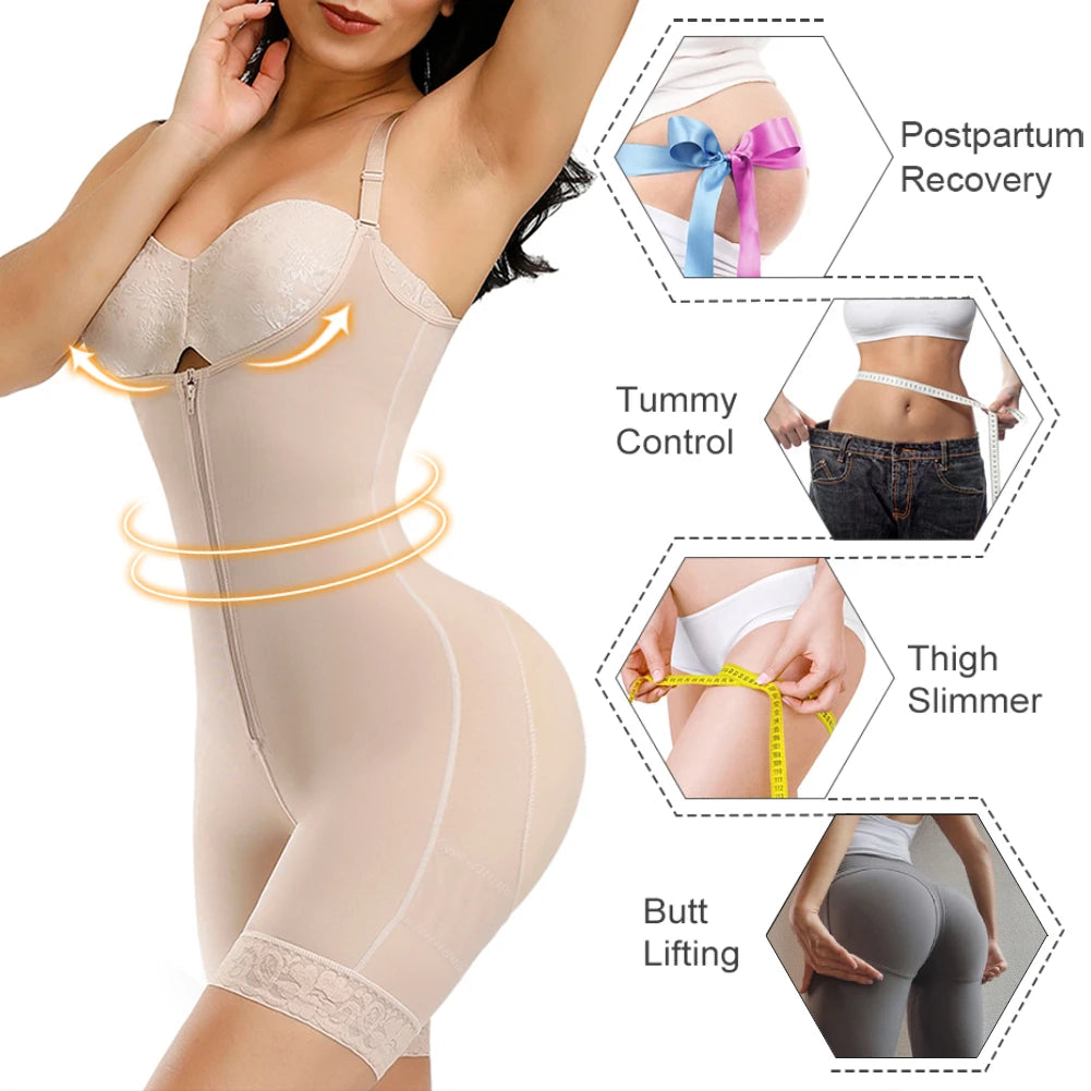 Full Body Shaper with Detachable Straps