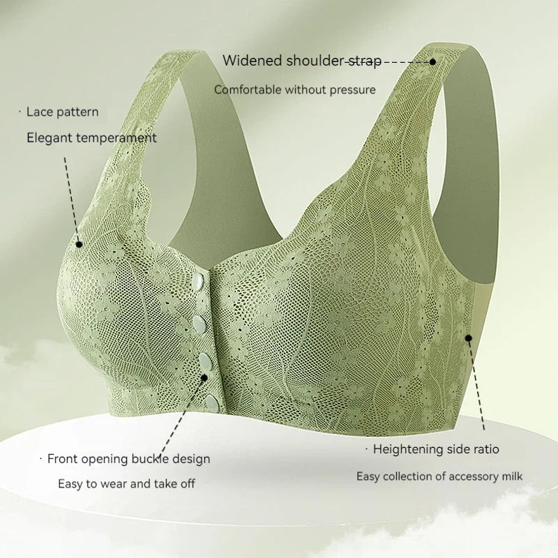 Comfortable Lace Nursing Bra with Front Closure