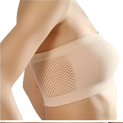 Strapless Mesh Breathable Tube Crop Top Bra