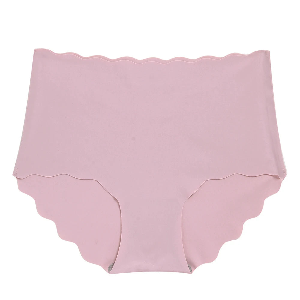 3 Pack High Rise, Lifting Ruffles, Ice Silk Briefs Women's Panties