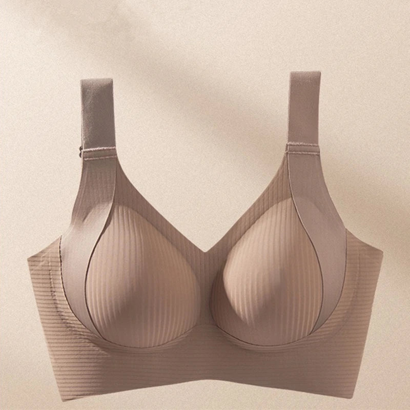 Seamless Pull-Up Bra, Wireless, Anti-Sagging, Large Size Bra