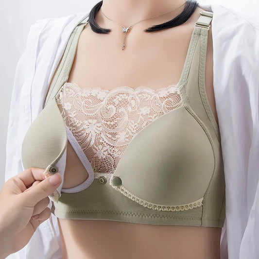 Maternity & Breastfeeding Lace Cotton Nursing Bra