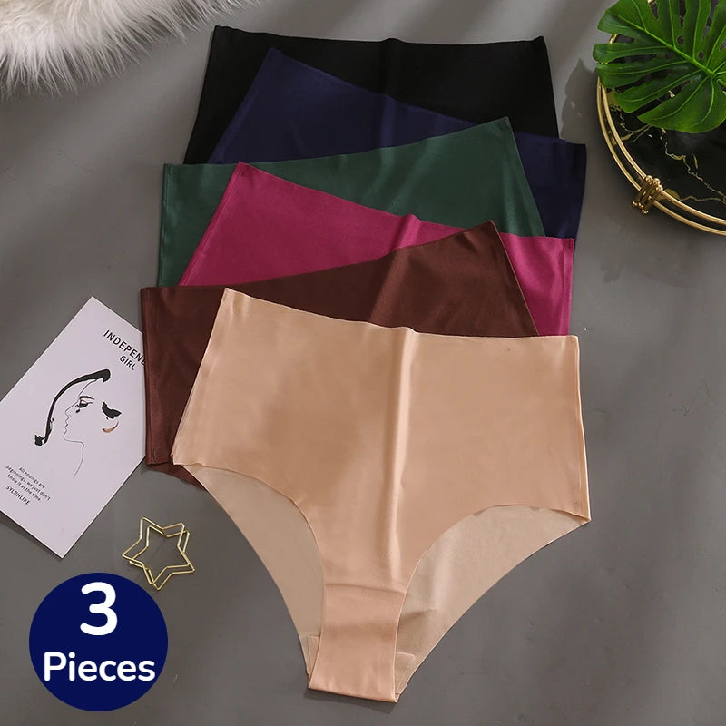 3 Pack High Waist, Seamless, Briefs Panties