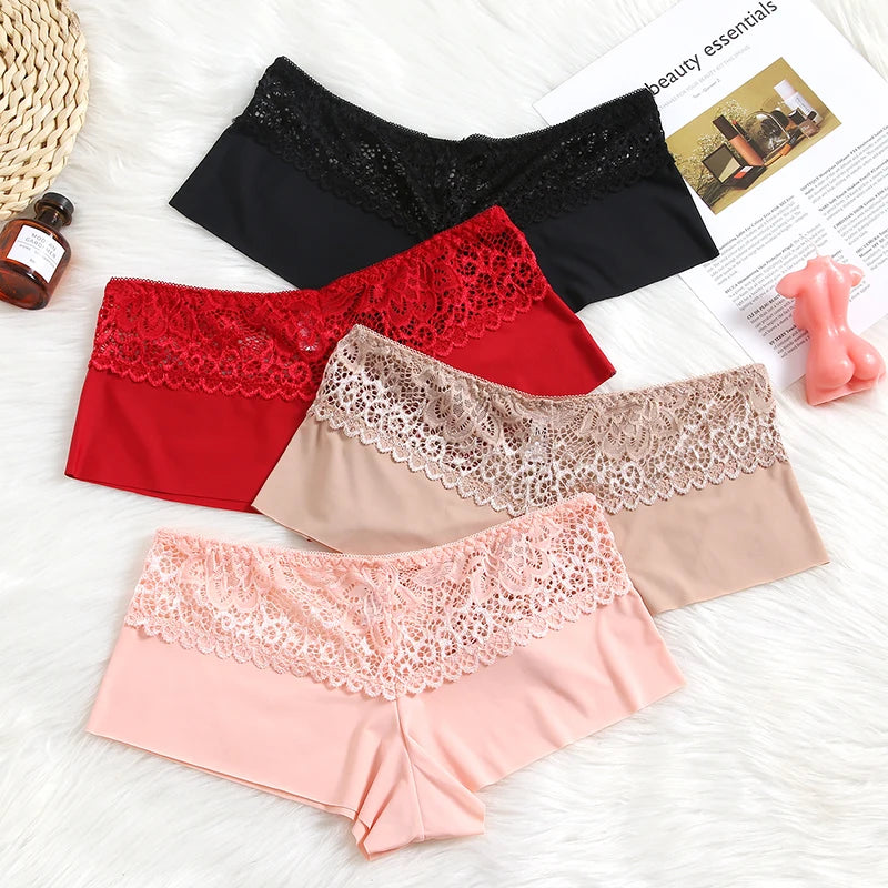 6 Pack Women's Lace & Satin Boxers