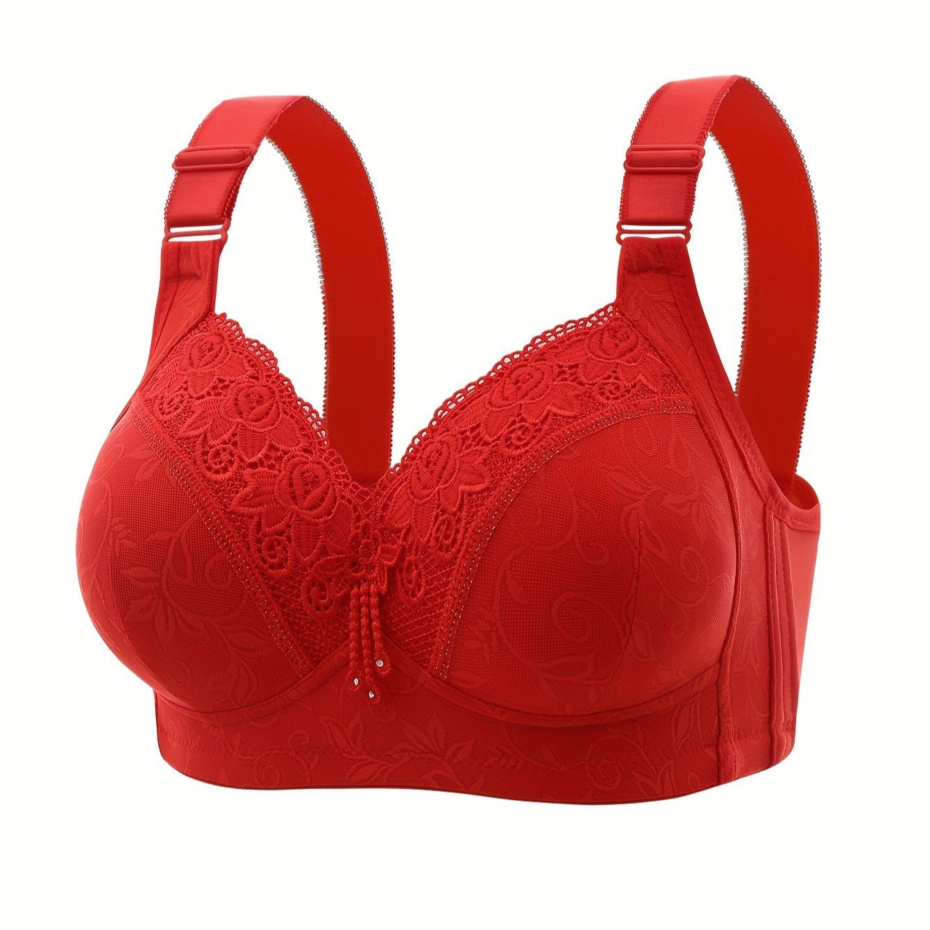 Luxury Large Size Push Up Lace, Wire-Free, Breathable Bra